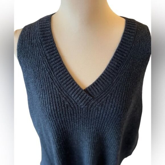 All Saints women’s sweater Size XS black wool alpaca blend Asymmetrical - Picture 3 of 12